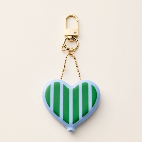 Kate Spade - Striped Heart Coin Purse Bag Charm Keychain-kate spade NY x… - Picture 1 of 2